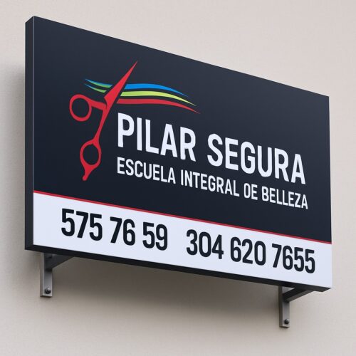Aviso bastidor metalico m²