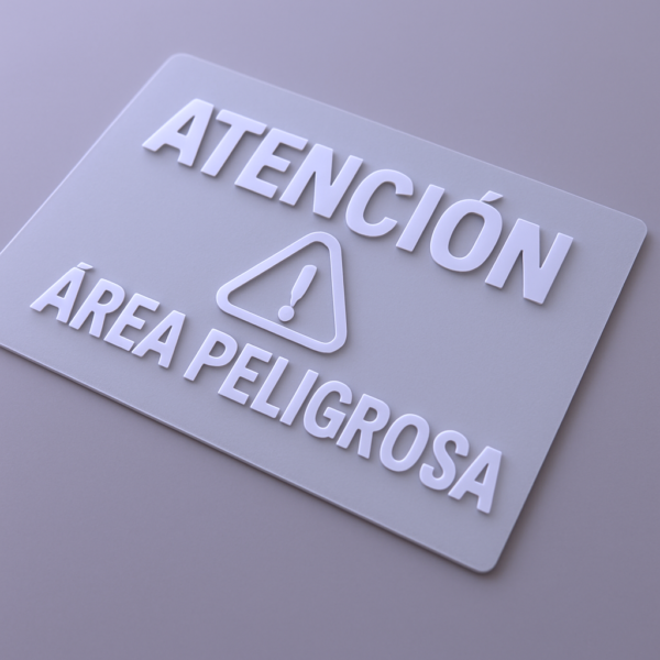 Señalizacion en poliestireno calibre 120 m²