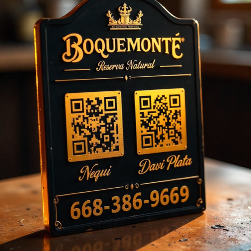 Hablador qr en acrilico