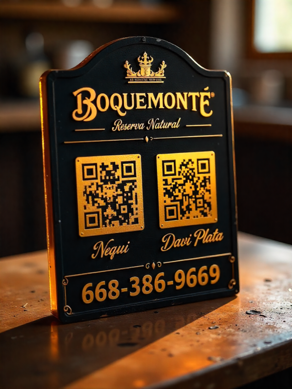 Hablador qr en acrilico